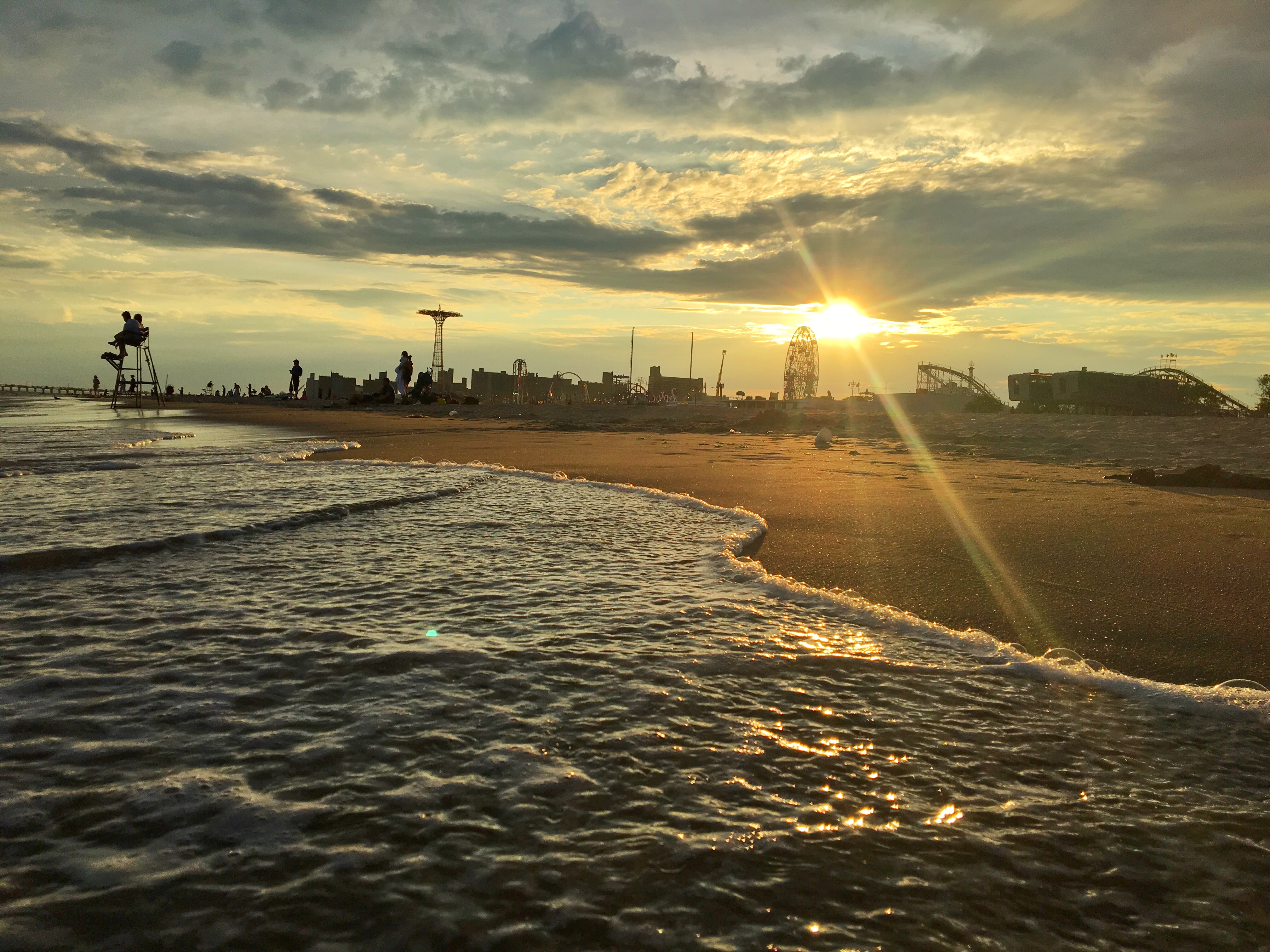 sunset at coney island