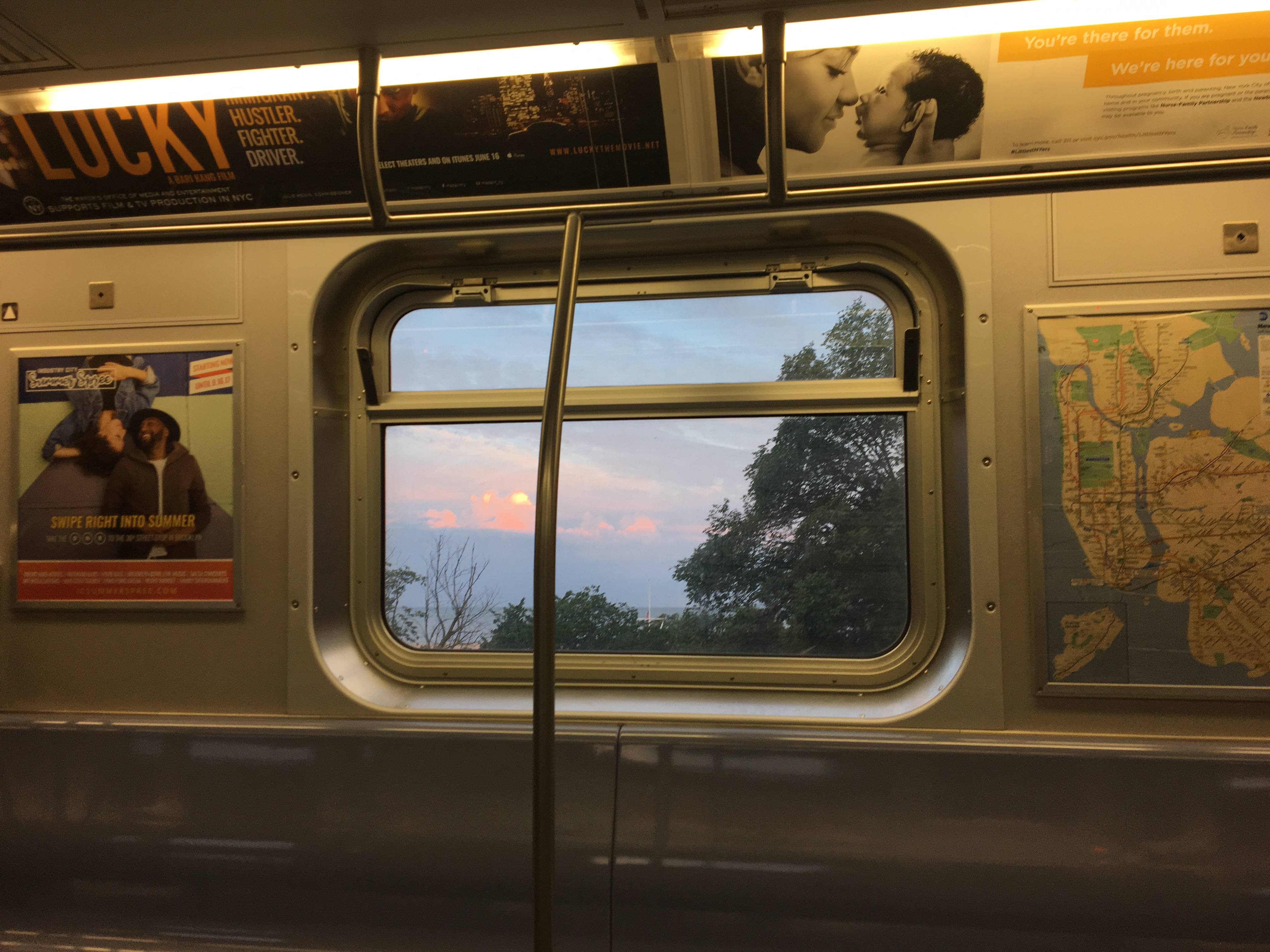 train ride back from beach